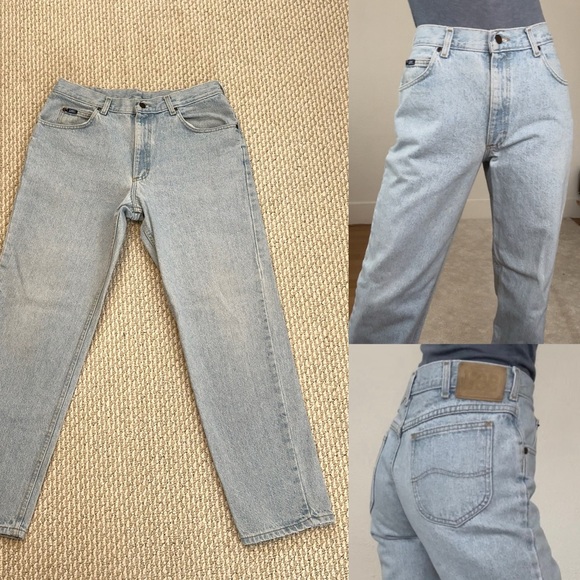 Vintage Lee 90’s Jeans High  Rigid Straight 🔥 Light Wash - Picture 2 of 15